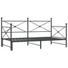 vidaXL Div&aacute;n con nido sin colch&oacute;n negro 100x200 cm acero