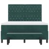 vidaXL Cama tipo Box Spring Verde oscuro 140 x 200 cm Terciopelo