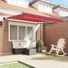 vidaXL Toldo Retr&aacute;ctil Manual Rojo 350 x 250 cm Poli&eacute;ster y Aluminio