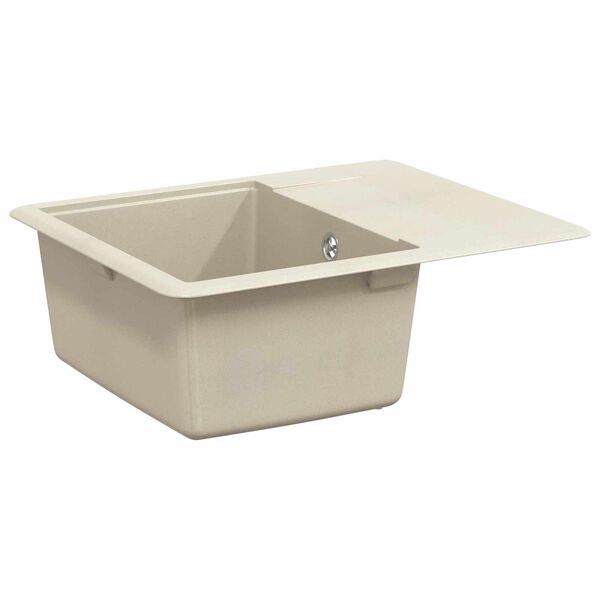 vidaXL Lavabo Beige 560 x 460 mm 80% Cuarzo y 20% Resina