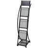 vidaXL Revistero 40x32x131 cm negro A4