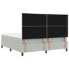 vidaXL Cama tipo Box Spring con colch&oacute;n Gris Claro 180 x 200 cm tela
