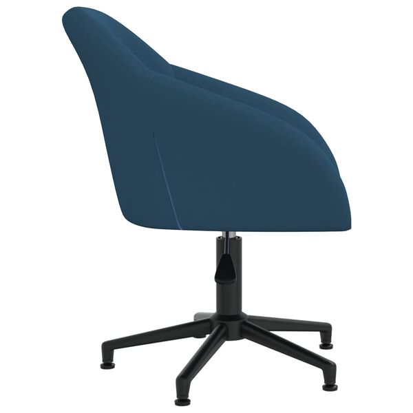 vidaXL Silla de comedor giratoria de terciopelo azul