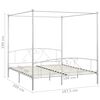 vidaXL Estructura cama con dosel sin colchón metal blanco 180x200 cm