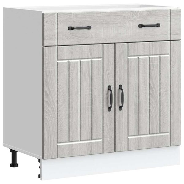 vidaXL Mueble bajo de cocina Lucca madera contrachapada gris sonoma