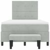 vidaXL Cama tipo Box Spring Gris claro 120 x 190 cm Terciopelo