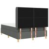 vidaXL Cama tipo Box Spring con colch&oacute;n con LED Gris 140 x 190 cm tela