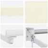 vidaXL Toldo manual retr&aacute;ctil con LEDs Crema 2,5 x 2 m