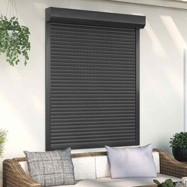 vidaXL Persiana de aluminio gris antracita 120x150 cm