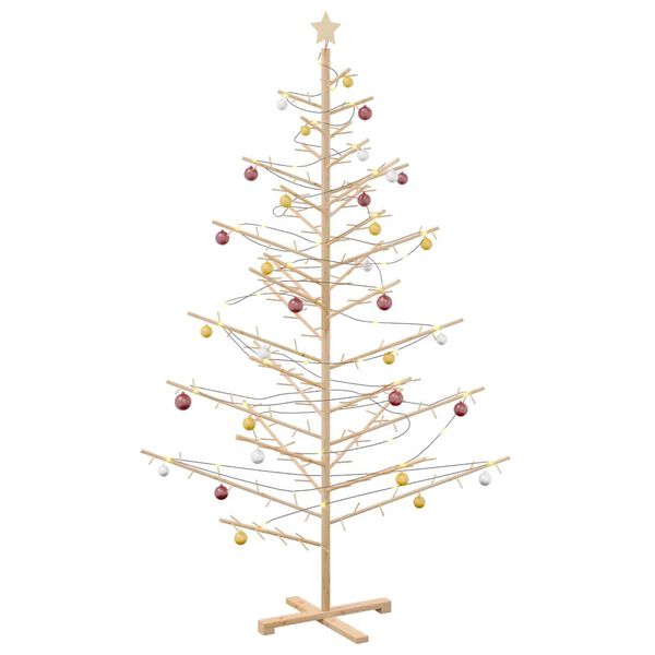 vidaXL Árbol de Navidad de madera Natural 210 cm Madera maciza de pino