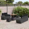 vidaXL Conjunto de sof&aacute; de jard&iacute;n 8 pcs Negro rat&aacute;n sint&eacute;tico