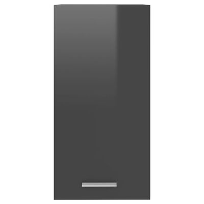 vidaXL Armario colgante cocina gris brillo 29,5x31x60 cm