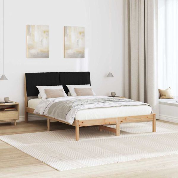 vidaXL Estructura de cama Marr&oacute;n 135 x 190 cm Madera de pino macizo