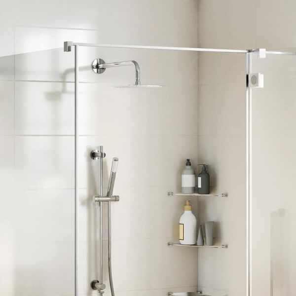 vidaXL Cabezal de ducha cuadrado efecto lluvia acero inox 304 20x20 cm