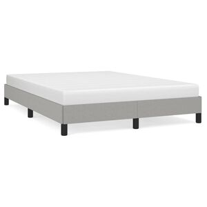 vidaXL Cama sin colch&oacute;n tela gris claro 140x190 cm