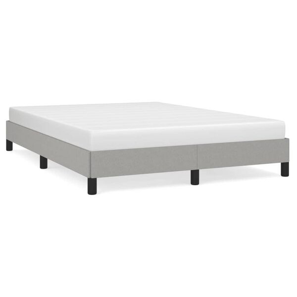 vidaXL Cama sin colch&oacute;n tela gris claro 140x190 cm
