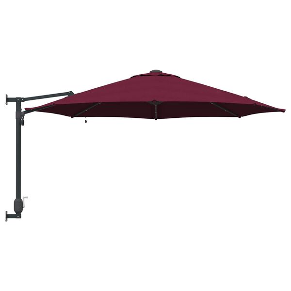 vidaXL Parasol de jardín Manual Rojo y Negro 248 x 248 x 148 cm
