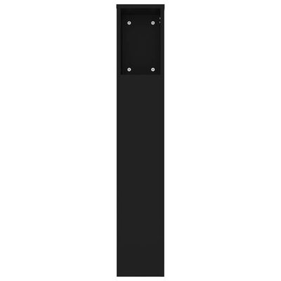 vidaXL Mueble cabecero negro 180x18,5x104,5 cm