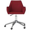 vidaXL Silla de comedor giratoria tela rojo tinto