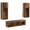 vidaXL Unidades de pared para TV 5 uds. Roble Negro