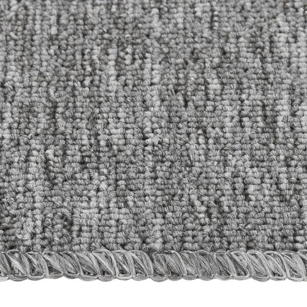 vidaXL Alfombrillas de escalera 15 uds gris rectangular 75x20 cm