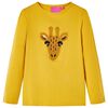 Camiseta infantil de manga larga ocre oscuro 116
