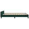 vidaXL Estructura cama sin colch&oacute;n terciopelo verde oscuro 140x200 cm