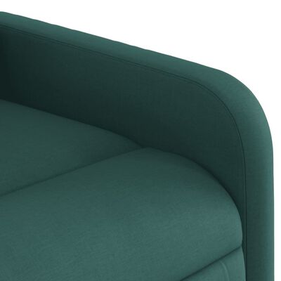 vidaXL Sillón eléctrico reclinable elevable de tela verde oscuro