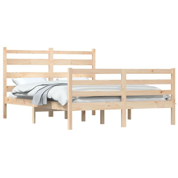 vidaXL Estructura de cama sin colchón madera de pino maciza 120x200 cm