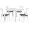vidaXL Juego de muebles de comedor 5 piezas MDF blanco