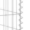 vidaXL Muro gaviones para contenedor basura galvanizado 110x100x110 cm