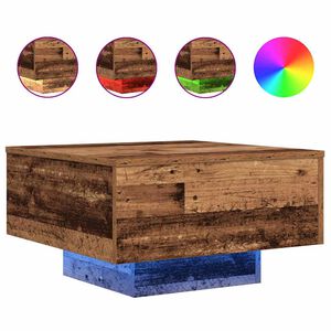 vidaXL Mesa de Caf&eacute; Madera vieja 55 x 55 x 31 cm Madera de ingenier&iacute;a