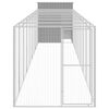 vidaXL Gallinero y corral acero galvanizado gris claro 165x1067x181 cm