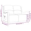vidaXL Sill&oacute;n de masaje reclinable 2 plazas tela gris claro