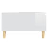 vidaXL Mesa de centro madera contrachapada blanco brillo 90x60x35 cm