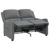 vidaXL Sill&oacute;n de masaje reclinable 2 plazas tela gris claro