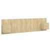 vidaXL Cabecero de cama con mesitas madera contrachapada roble Sonoma