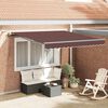 vidaXL Toldo retráctil automático con luces LED marrón 300x250 cm