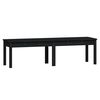 vidaXL Banco jard&iacute;n 2 plazas madera maciza pino negro 159,5x44x45 cm