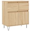 vidaXL Aparador de madera contrachapada roble Sonoma 60x35x70 cm