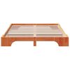vidaXL Estructura de cama Marr&oacute;n cera 150 x 200 cm