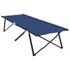 vidaXL Cama de Camping Plegable Manual 2 pcs Azul 206 x 76 x 74 cm