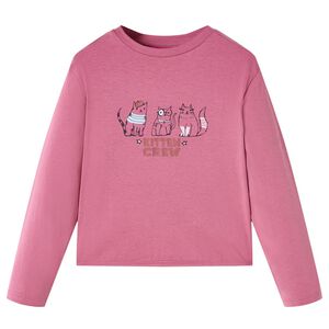vidaXL Camiseta infantil de manga larga frambuesa 104