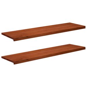vidaXL Alfeizares 2 uds. Marr&oacute;n 160 x 40 x 2 cm Madera de Haya S&oacute;lida