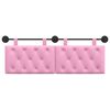 vidaXL Cabecera Colgante Montaje en la pared Rosa 130 x 55 x 7 cm tela
