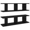 vidaXL Estante de pared 2 uds madera contrachapada negro 75x18x20 cm