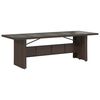 vidaXL Set de mesa y sillas de jard&iacute;n 11 pzs y cojines rat&aacute;n PE marr&oacute;n