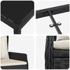 vidaXL Conjunto de Comedor de Jard&iacute;n 9 pcs Negro rat&aacute;n sint&eacute;tico