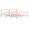 vidaXL Estructura de cama sin colch&oacute;n madera maciza blanca 200x200 cm