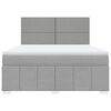 vidaXL Cama box spring con colch&oacute;n tela gris claro 180x200 cm